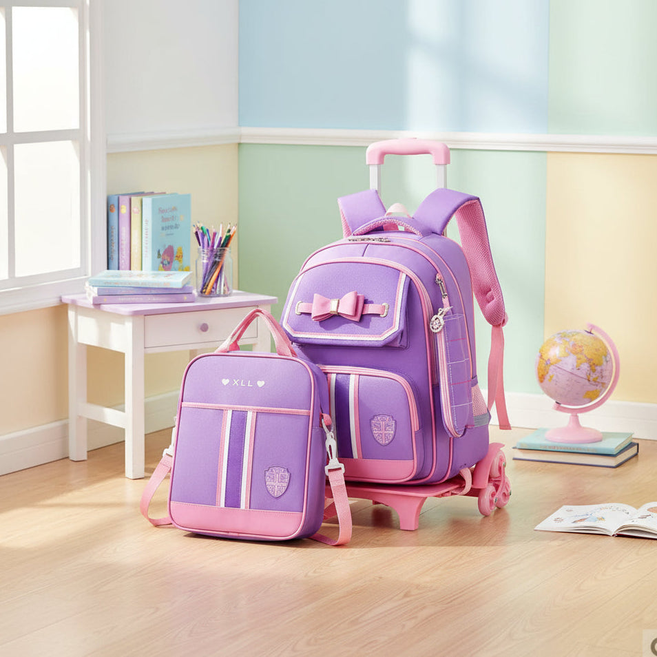 3 in 1 Kids Trolley School Backpack Set Backpacks & Bags Backpacks