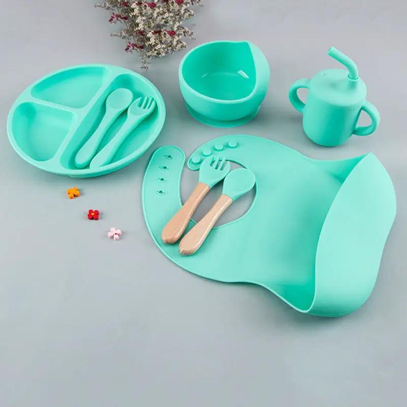 Eco Friendly Silicone Feeding Set For Babies BPA Free Baby & Kids Feeding Essentials