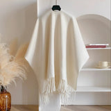 Fringe Poncho Wrap Shawl Cold essentials Scarves & Shawls