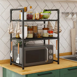 Microwave Shelf Condiment Organizer – Multi-Layer Kitchen Countertop Storage Rack- Furaha Finds Kenya
