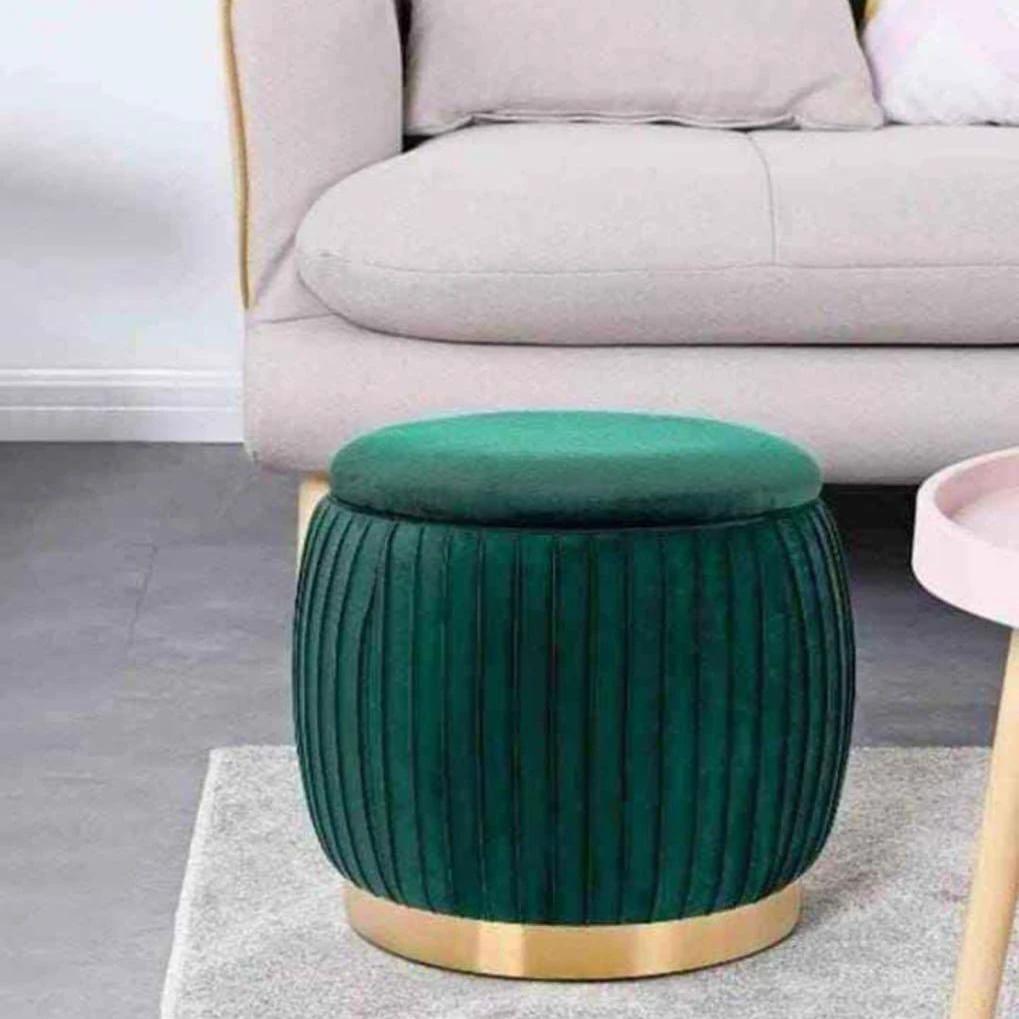 Luxury Velvet Storage Ottoman Stool Ottomans