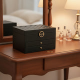 3-Layer Leather Jewelry Storage Box Jewelry box Jewelry Boxes