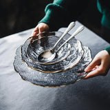 Irregular Glass Dinner Plates Dinnerware