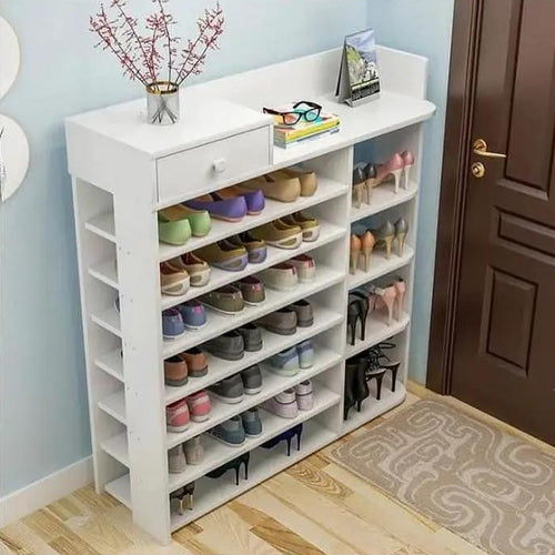 7-Layer Wooden Shoe Rack with Drawer Shoe rack Shoe Racks