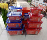 4pcs High Borosilicate Glass Storage Bowl Set with Lids – Heat Resistant
