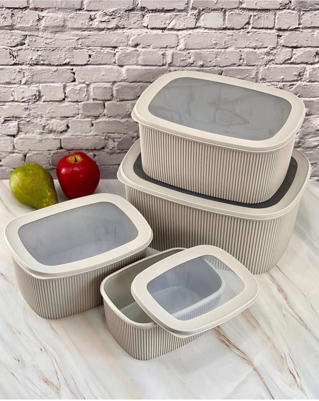4pcs Multipurpose Storage Containers – Leak Proof and Microwave Safe