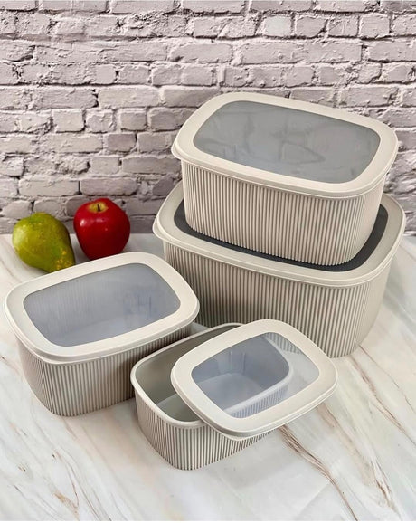 4pcs Multipurpose Storage Containers – Leak Proof and Microwave Safe