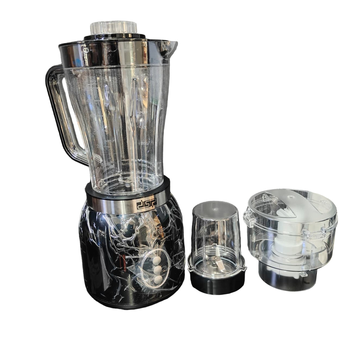 3in1 Blender with Meat Grinder and Spice Grinder – 1800ml Non-Breaking Jug