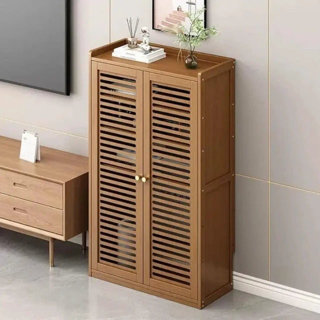2-Door Bamboo Storage Cabinet Storage cabinet Storage Cabinets