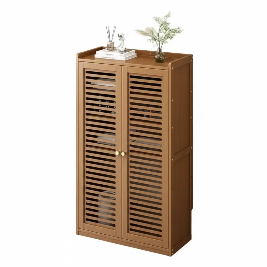2-Door Bamboo Storage Cabinet Storage cabinet Storage Cabinets