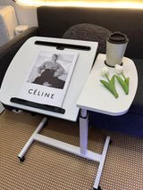 Adjustable Overbed Laptop Table with Wheels Rolling Multi-Purpose Bedside Desk- Furaha Finds Kenya