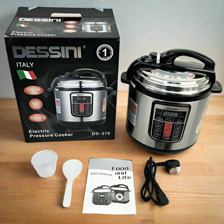 Dessini Electric Pressure Cooker 6 Litres with 3 Pin Plug for Fast and Energy-Saving Cooking- Furaha Finds Kenya