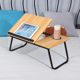 Adjustable Tilting Laptop Folding Table Stand Desk for Bed and Sofa with Foldable Legs.
