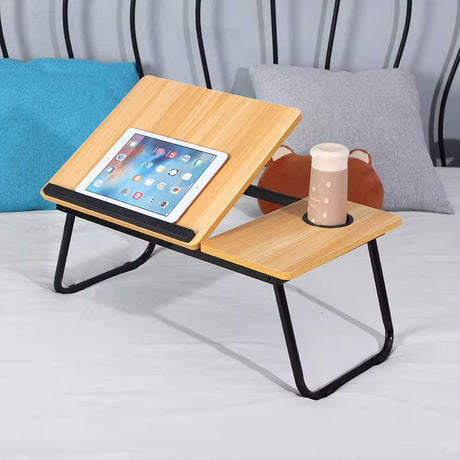 Adjustable Tilting Laptop Folding Table Stand Desk for Bed and Sofa with Foldable Legs.