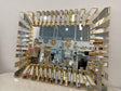 Luxury Decorative Wall Mirror Gold Finish 74x57cm for Living Room or Bathroom