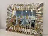 Luxury Decorative Wall Mirror Gold Finish 74x57cm for Living Room or Bathroom