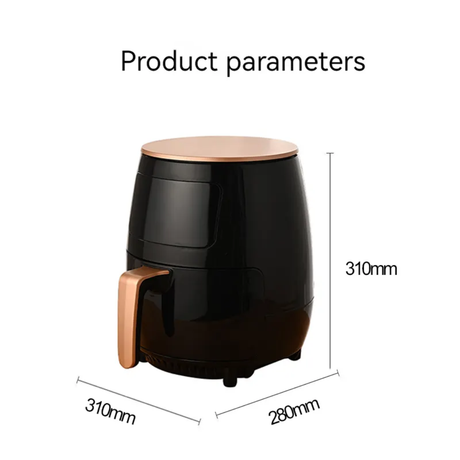 Nunix AF-06 Air Fryer 6L Electric Oil Free Cooker with Manual Control & Hot Wind Circulation
