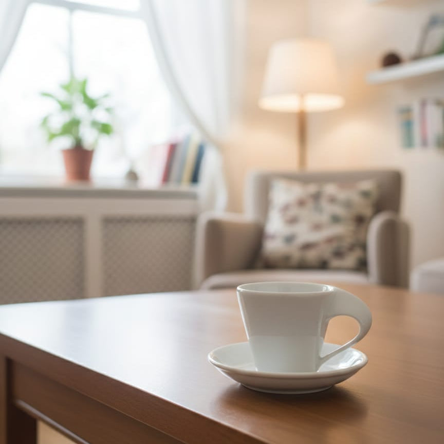 Ceramic Espresso Cup and Saucer Set – 12-Piece White 170ml Coffee Set