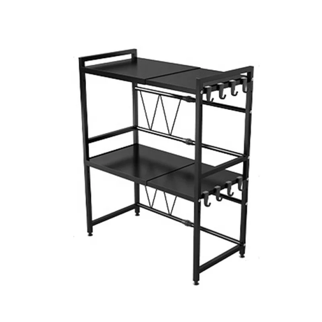 Metallic Microwave Stand for Kitchen Countertop Storage and Organization- Furaha Finds Kenya