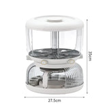 Partitioned Cereals Dispensers with Egg Holder 12kg Capacity Airtight Rotating Storage- Furaha Finds Kenya