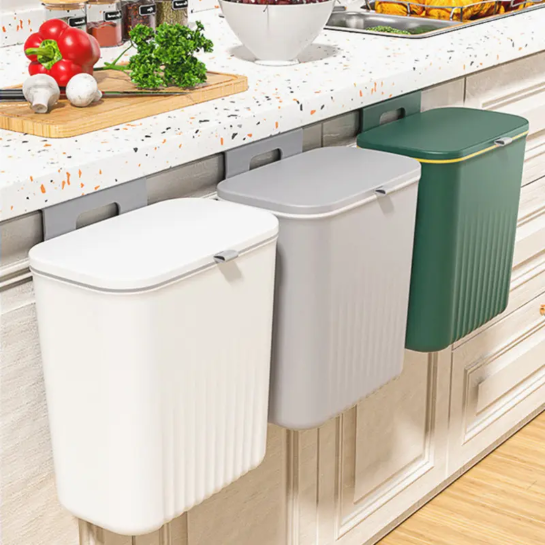 Nordic Trash Can Kitchen Cabinet Storage Smart Bucket with Lid Strong & Durable Design- Furaha Finds Kenya