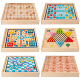 6in1 Wooden Board Game Set- Furaha Finds Kenya