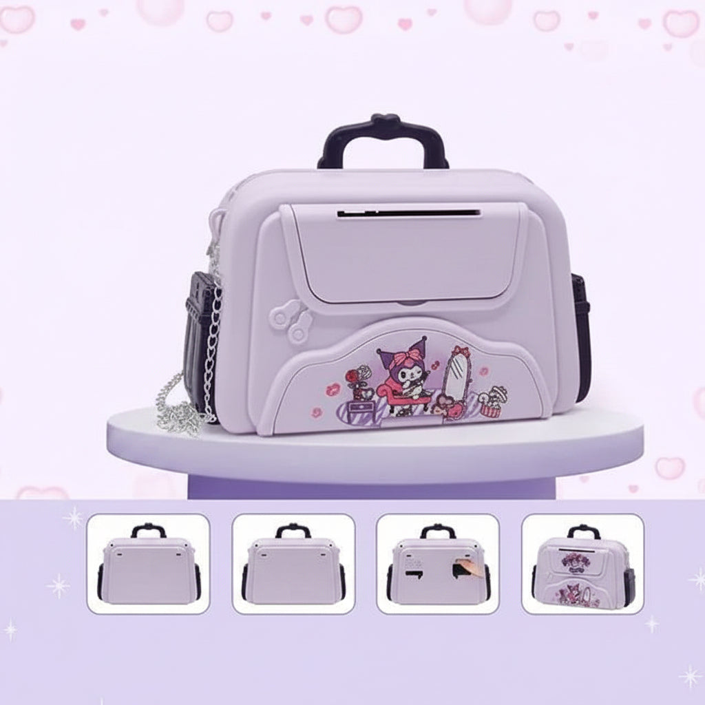 Portable Handbag Money Box with Fingerprint & Password Piggy bank Piggy Banks