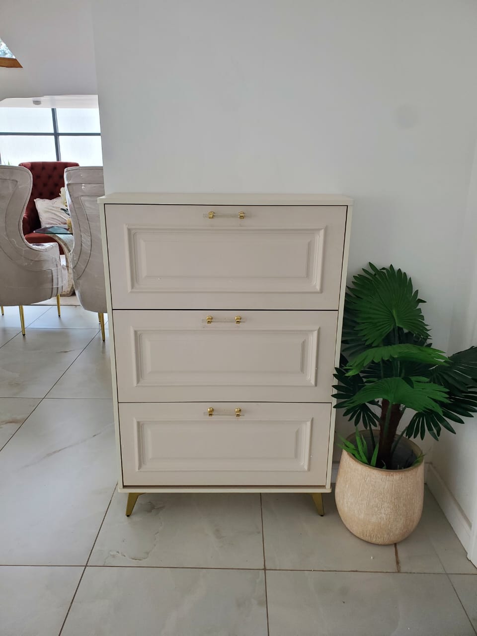 Modern Luxury Bucket Flip Shoe Cabinet Space Saving Multi-Layer Rack