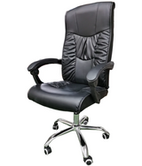 Ergonomic High-Back Executive Office Chair with Padded Armrests and Wheels