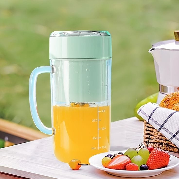 330ml Portable Juice Cup Blender with Straw – Rechargeable Acrylic Smoothie Bottle- Furaha Finds Kenya