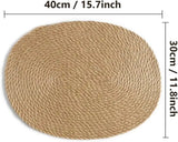 Woven Oval Shape Placemats Placemats Placemats