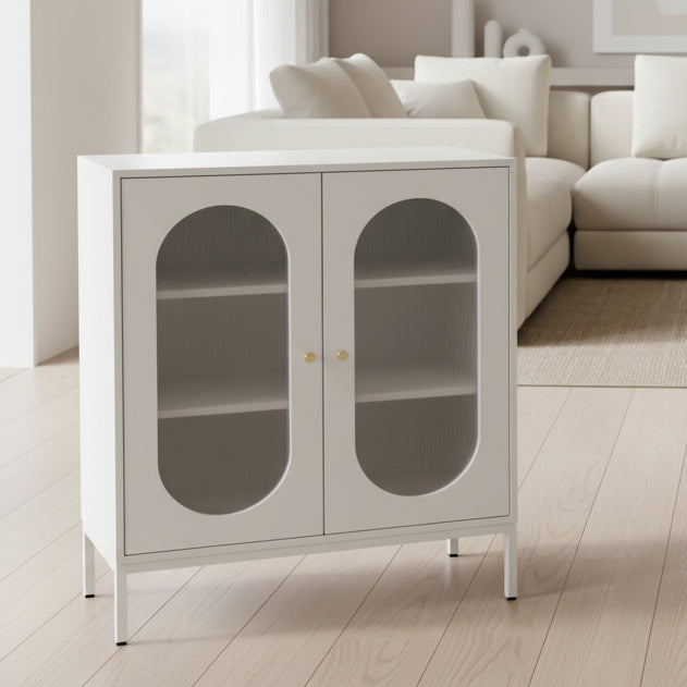 Arched Glass Door Storage Cabinet Storage cabinet Storage Cabinets