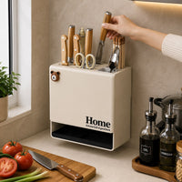 Wall-Mounted Knife Rack & Chopstick Holder Knife rack Kitchen Utensil Racks