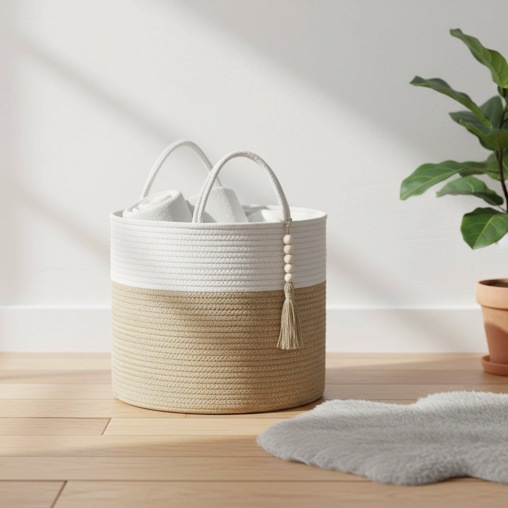 Woven Decorative Laundry & Toys Basket Laundry Baskets