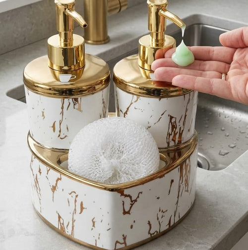 Heart Twin Ceramic Soap Dispenser Set Soap dispenser Soap & Lotion Dispensers
