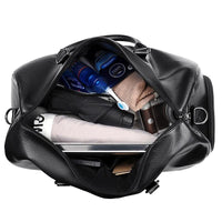 Retro PU Leather Short Trip Travel Bag – Large Capacity Waterproof Bag with Shoe Compartment Travel bag Gym Duffel Bags