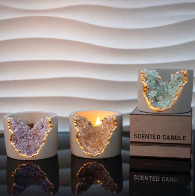 Geode Crystal Scented Candle Home & Garden Candles