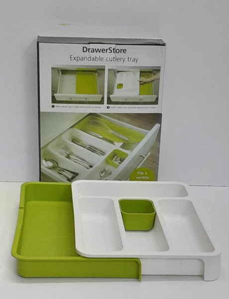 Expandable Cutlery Tray Adjustable Drawer Organizer Plastic Material- Furaha Finds Kenya