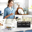 Three Compartment Matte Black Wooden Cutlery Holder Caddy Spoons Forks Knives Kitchen & Dining Utensil & Flatware Trays