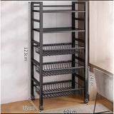 5 Layers Multifunctional Metallic Rack with Vegetable Compartments and Storage Shelves- Furaha Finds Kenya