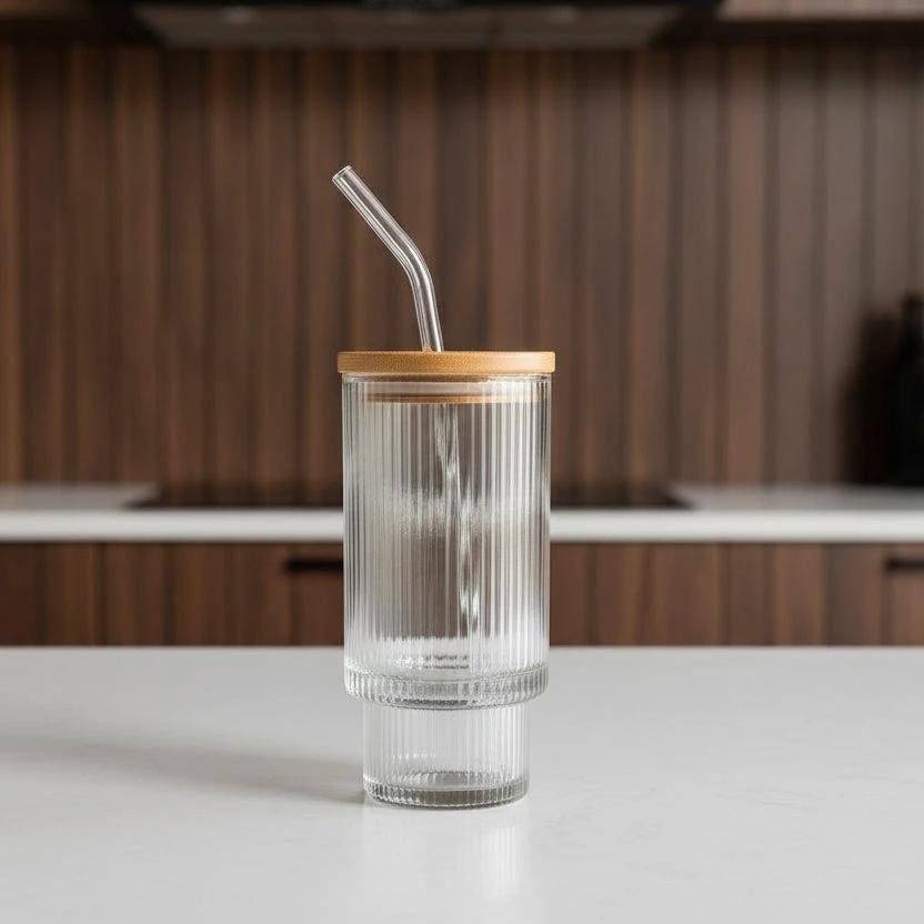 Glass Smoothie Cups Set 9pcs Tumblers