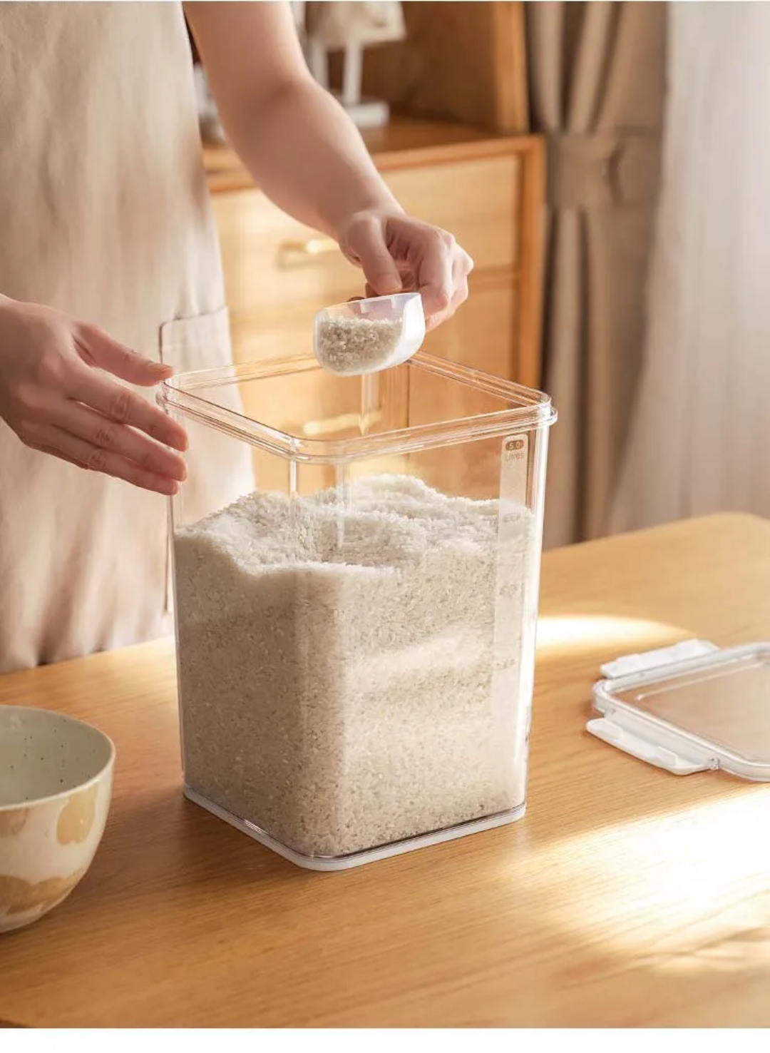 Airtight Acrylic Food Storage Containers with Scoop