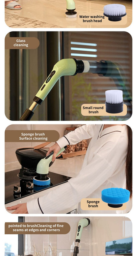 Wireless Rotating Cleaning Brush Electric Scrubber for Bathroom, Kitchen & Windows Multi-functional Household Tool- Furaha Finds Kenya