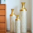 3-Piece Metallic Floor Vase Set Metallic vase Vases