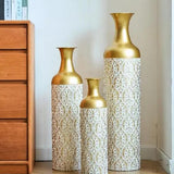 3-Piece Metallic Floor Vase Set Metallic vase Vases