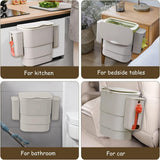 Foldable Kitchen Hanging Dustbin with 2 Trash Bag Storage Cans