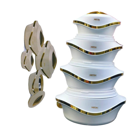 4pcs Hot Pot Set for Food Storage and Serving – White kitchen and dinning Food Storage Containers