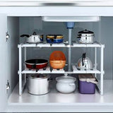 Under the Sink Organizer with Adjustable Shelves and Space-Saving Design