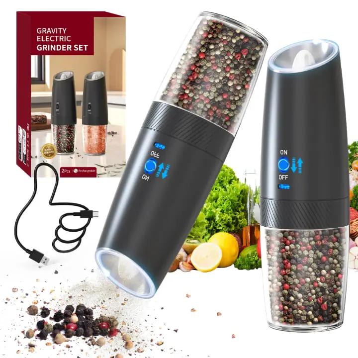 Gravity Electric Salt And Pepper Grinder Kitchen accessories Spice Grinders