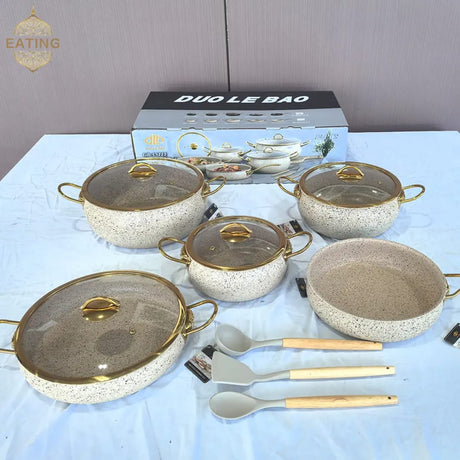 9 Piece Granite Classy Cookware Set- Furaha Finds Kenya